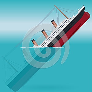 Sinking Titanic Ã¢â¬â legendary colossal boat photo
